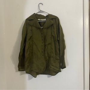 NWT Cynthia Ashby Long Sleeve Button Down Shirt | Size: XS